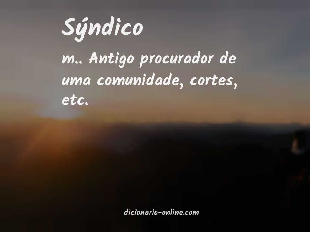 Significado de sýndico