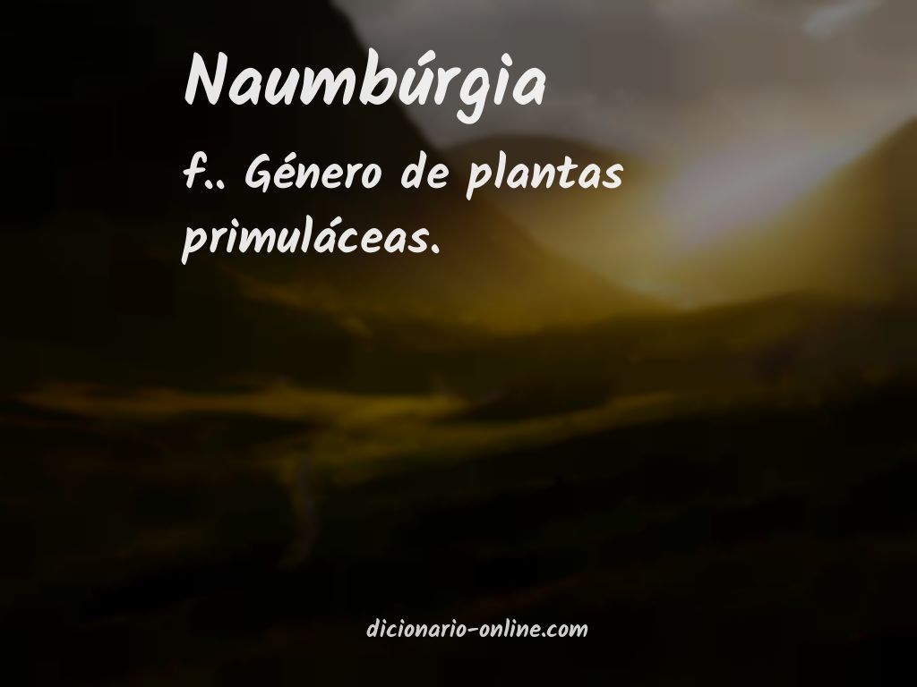 Significado de naumbúrgia