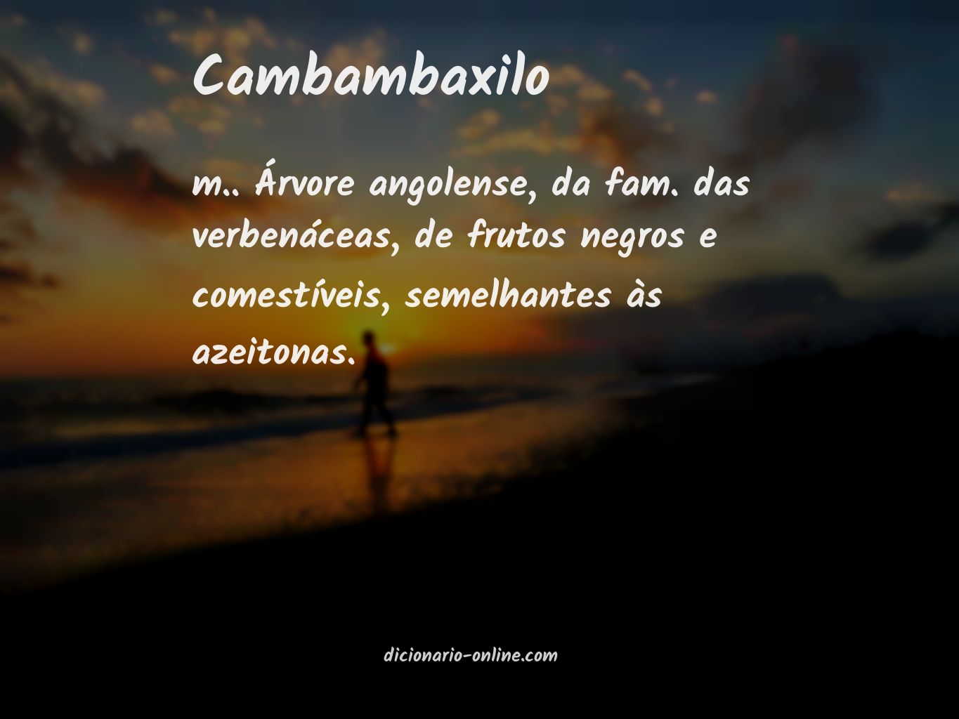 Significado de cambambaxilo