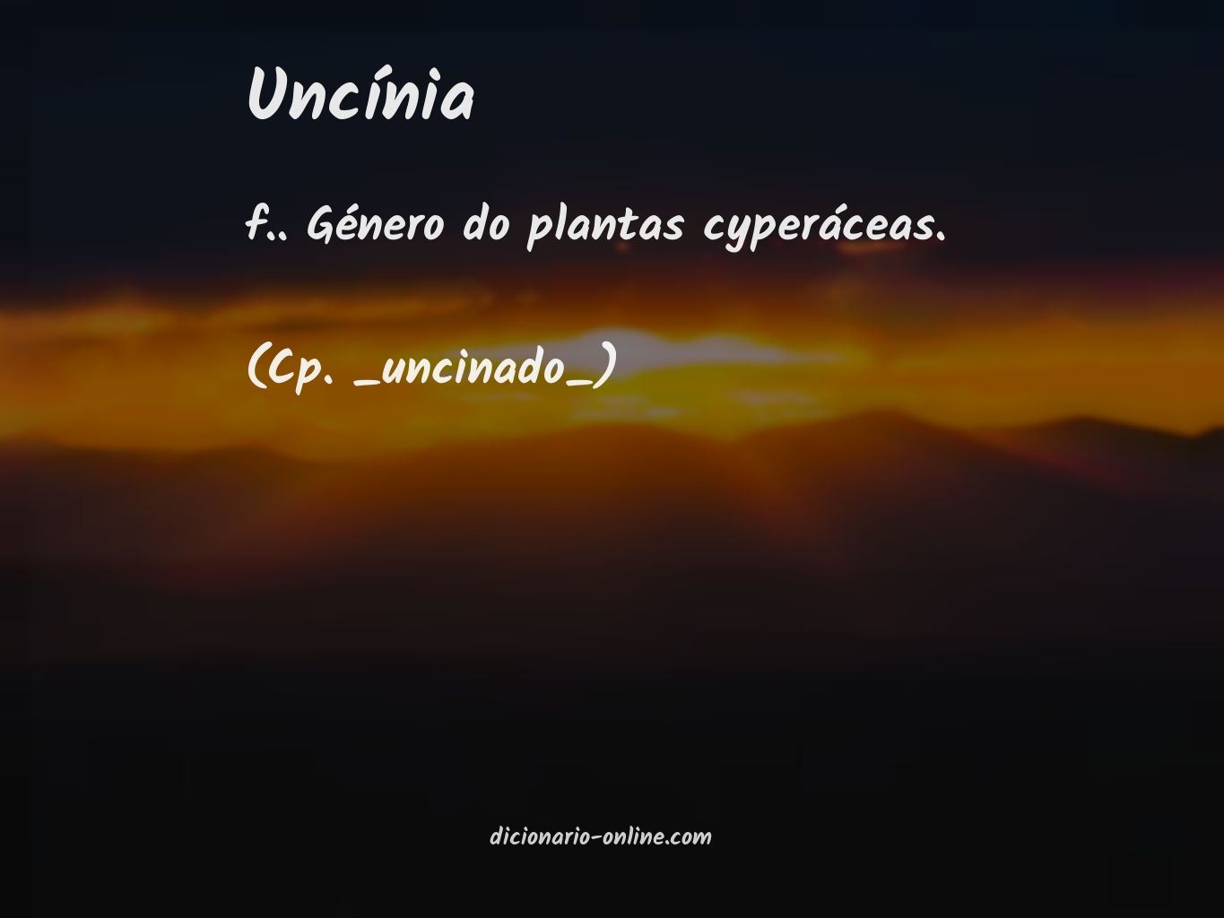 Significado de uncínia