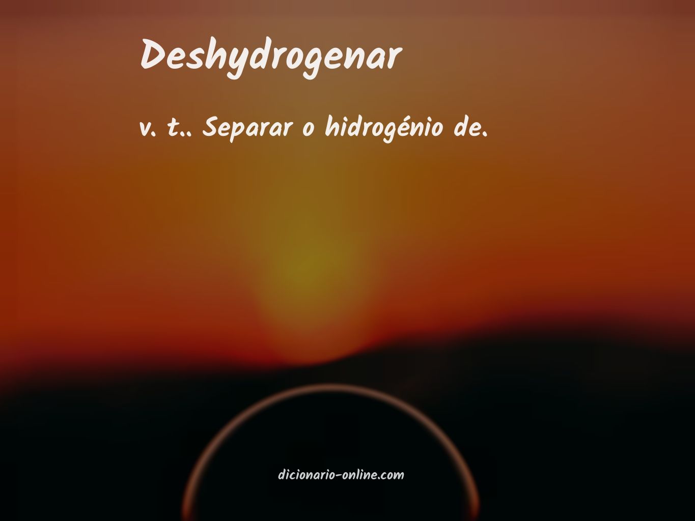 Significado de deshydrogenar