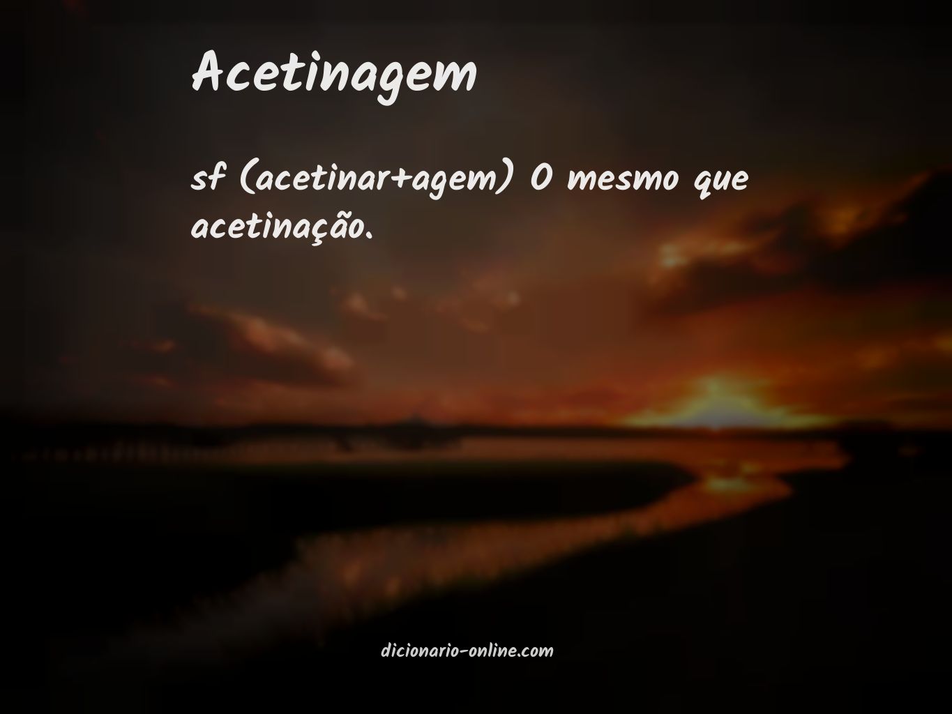 Significado de acetinagem