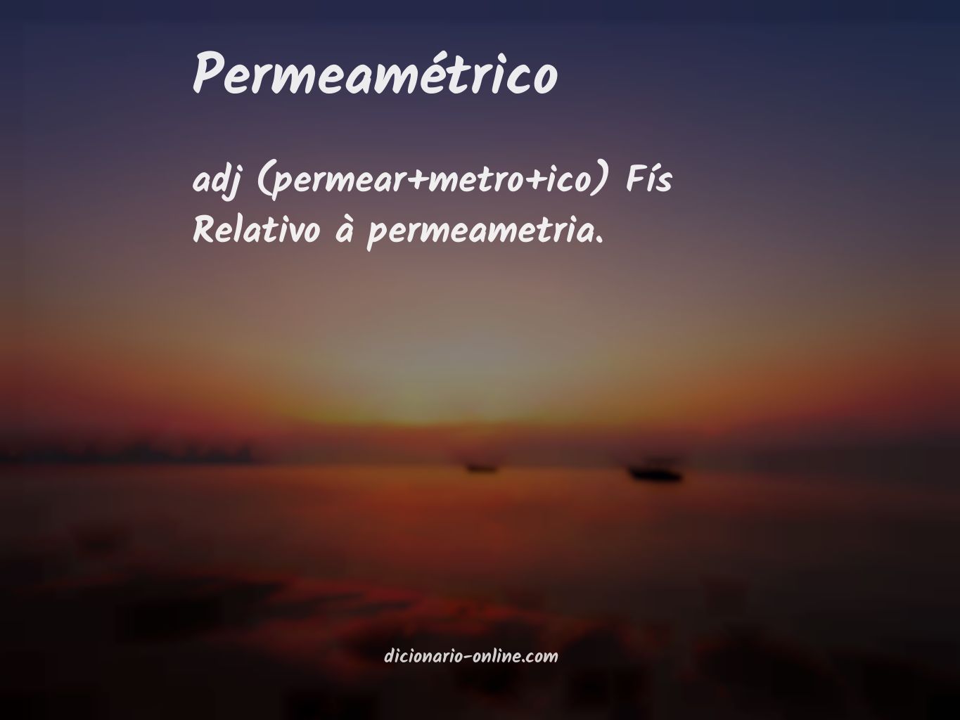 Significado de permeamétrico