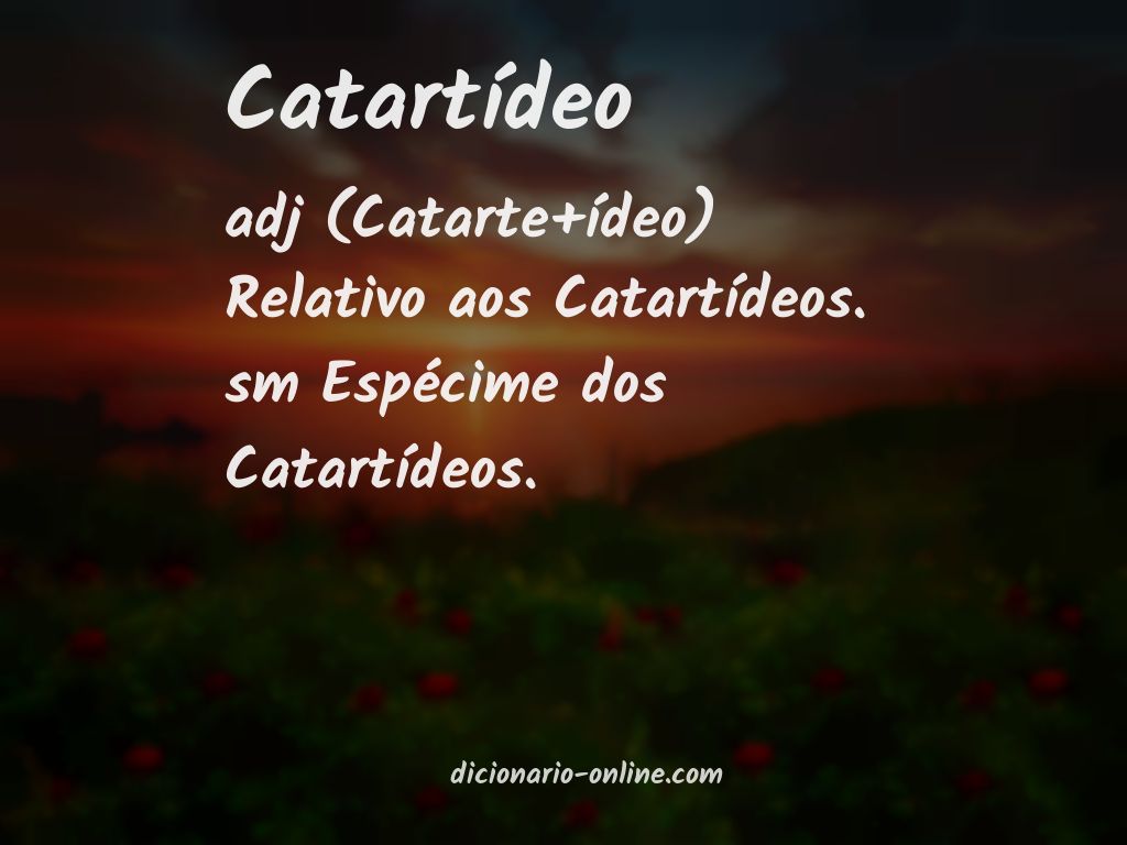 Significado de catartídeo