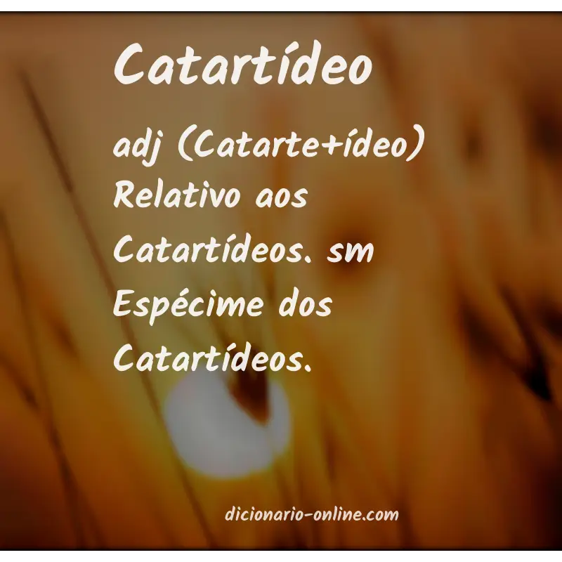 Significado de catartídeo