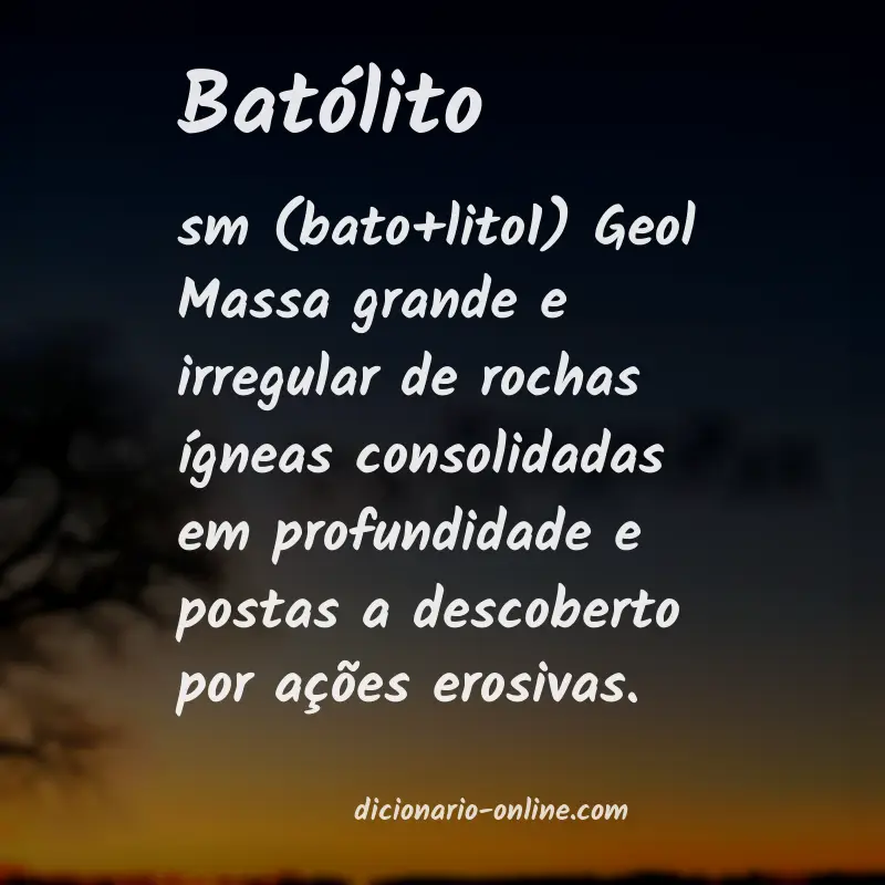 Significado de batólito