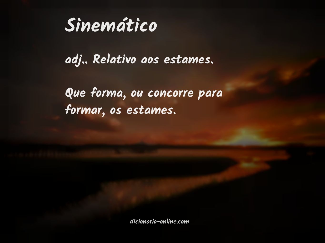 Significado de sinemático