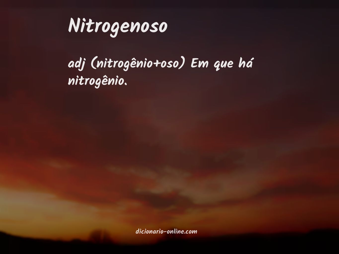 Significado de nitrogenoso