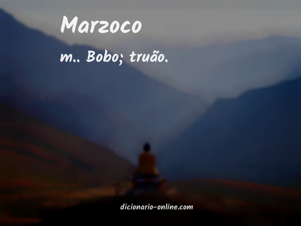 Significado de marzoco