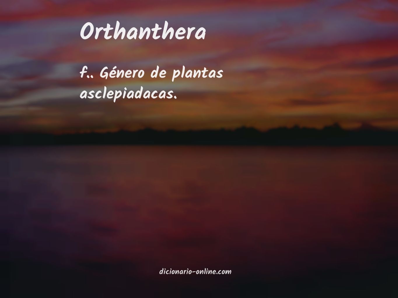 Significado de orthanthera