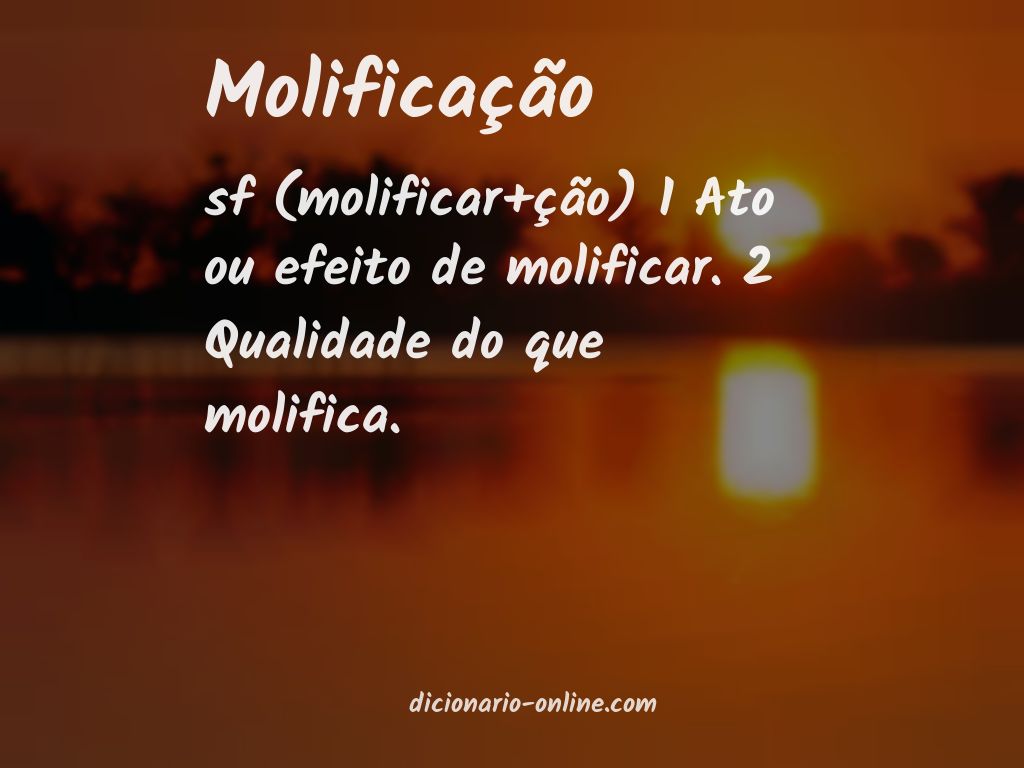 Significado de molificação