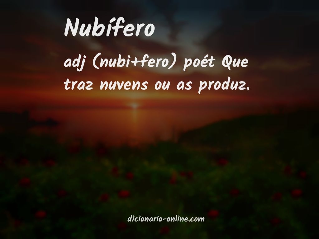 Significado de nubífero