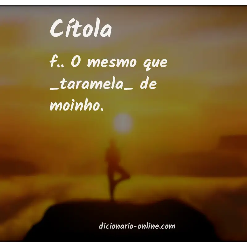 Significado de cítola