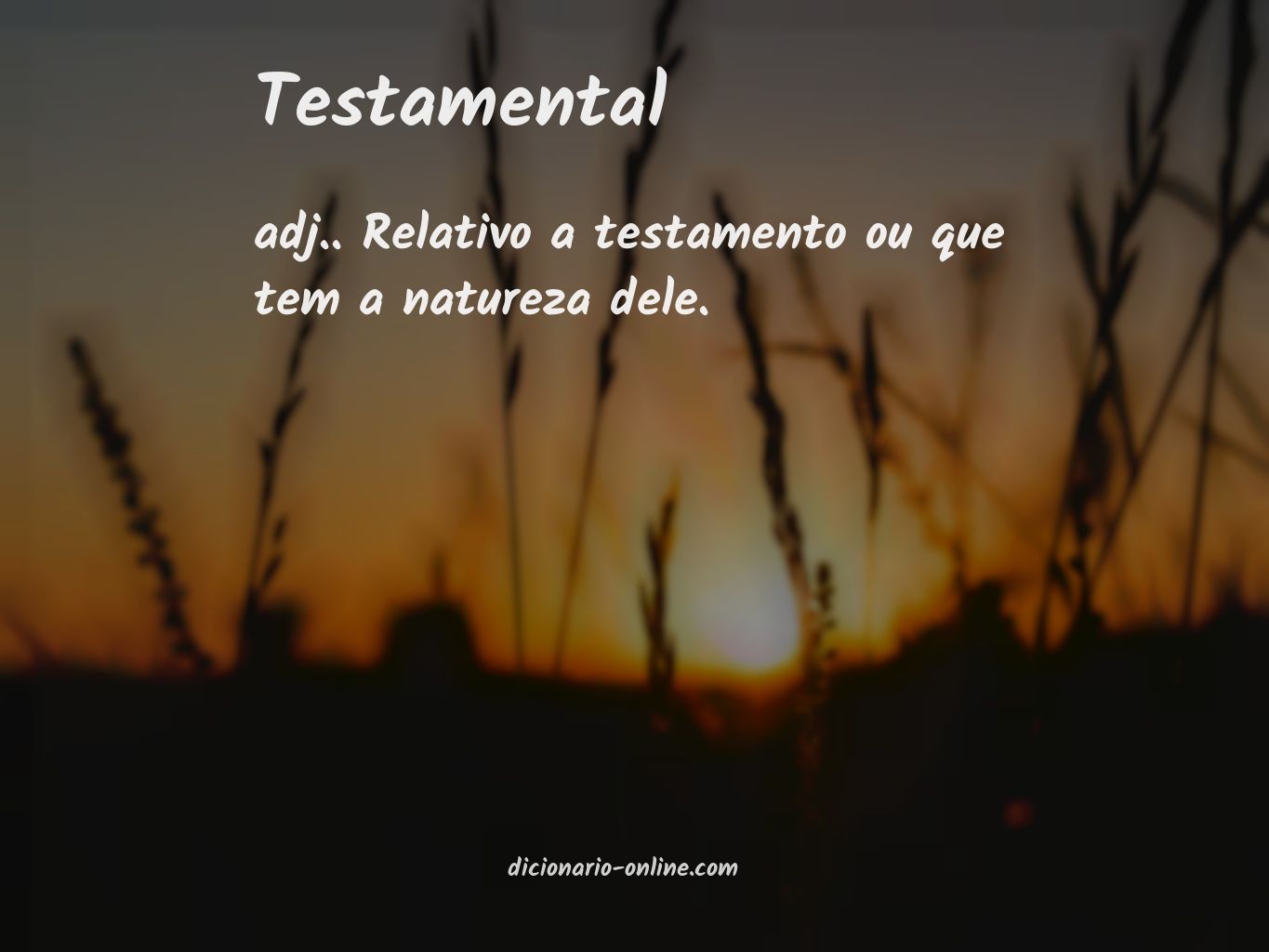 Significado de testamental