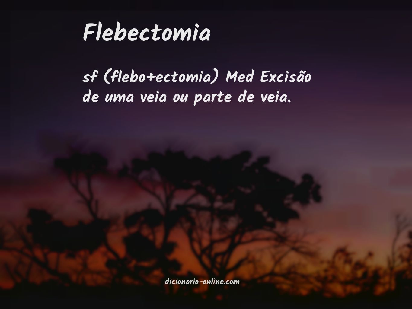 Significado de flebectomia