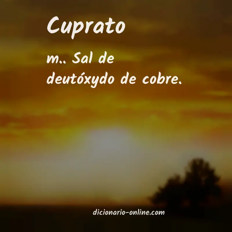 Significado de cuprato