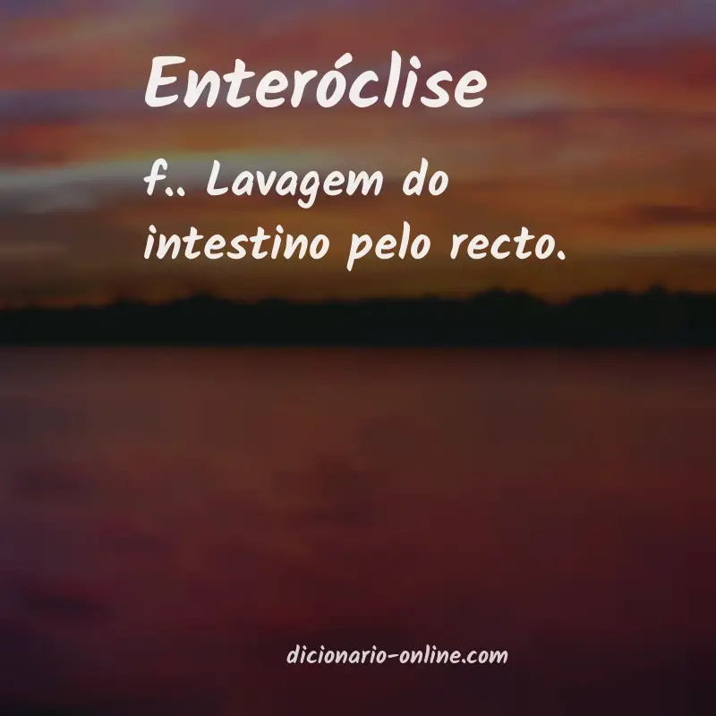 Significado de enteróclise