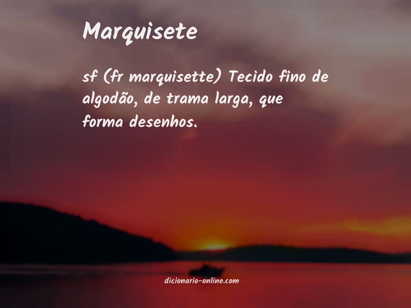 Significado de marquisete