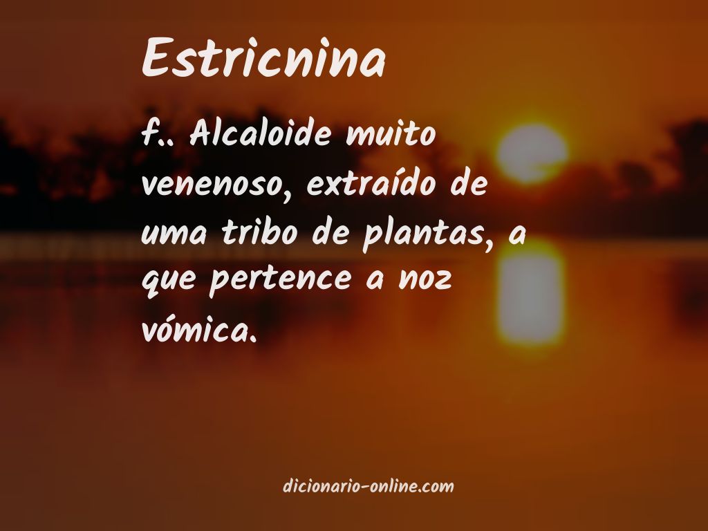 Significado de estricnina