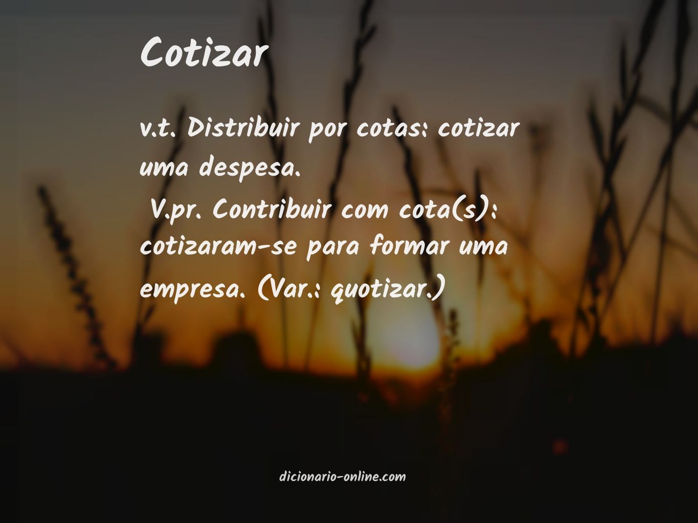 Significado de cotizar