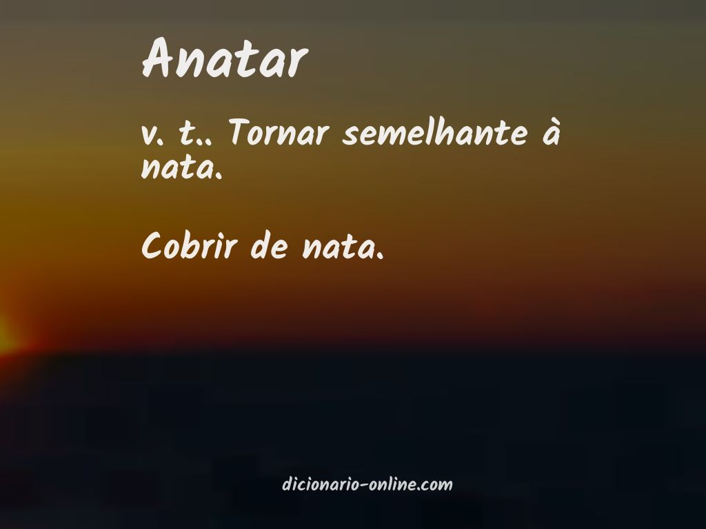 Significado de anatar