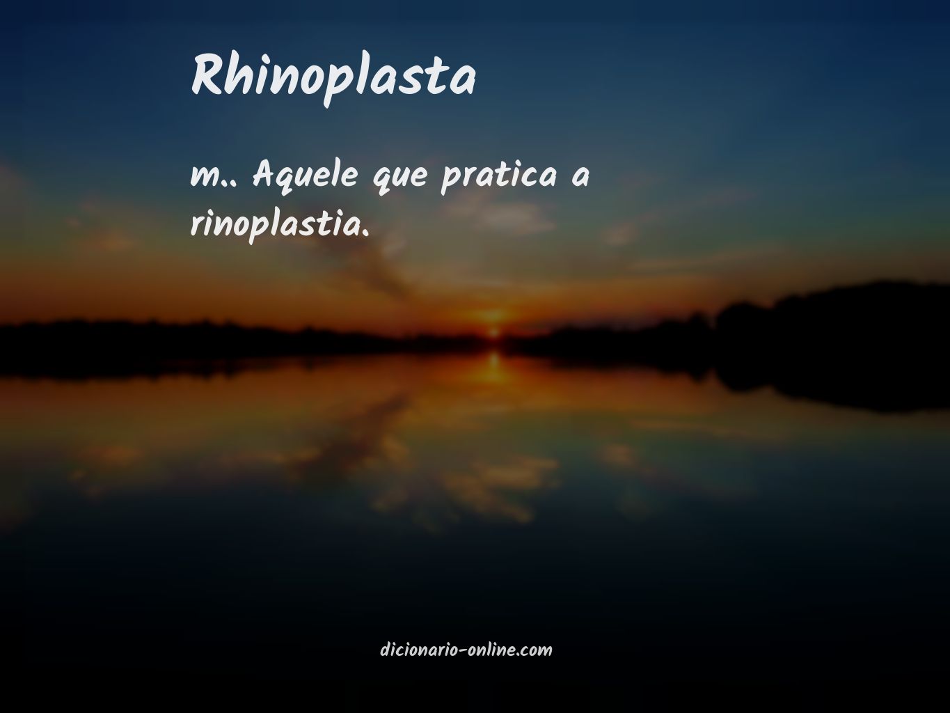 Significado de rhinoplasta