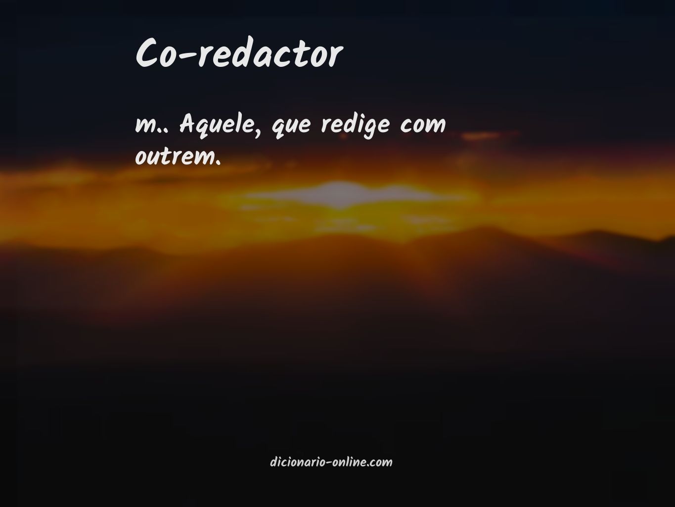 Significado de co-redactor