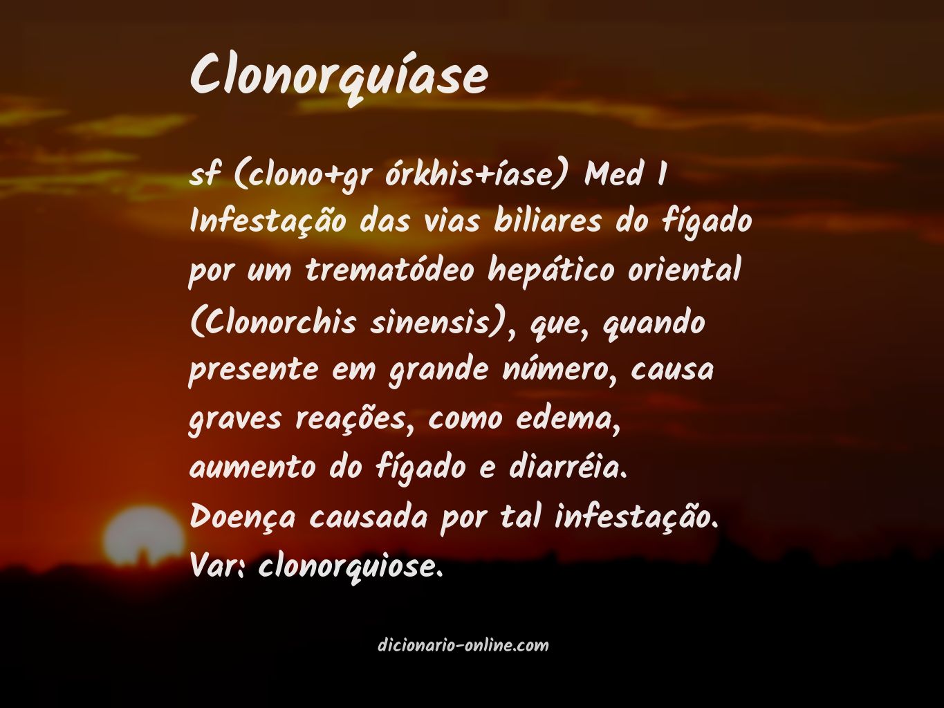 Significado de clonorquíase