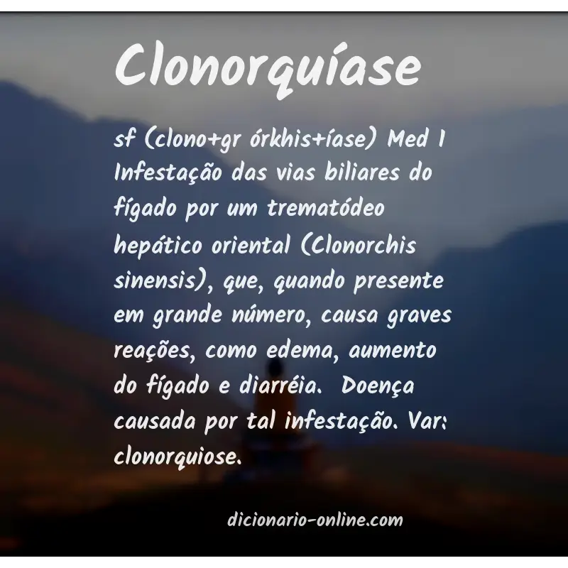Significado de clonorquíase