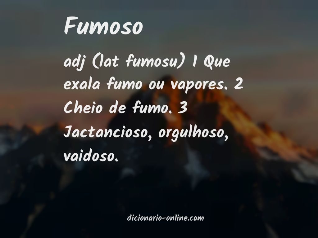 Significado de fumoso