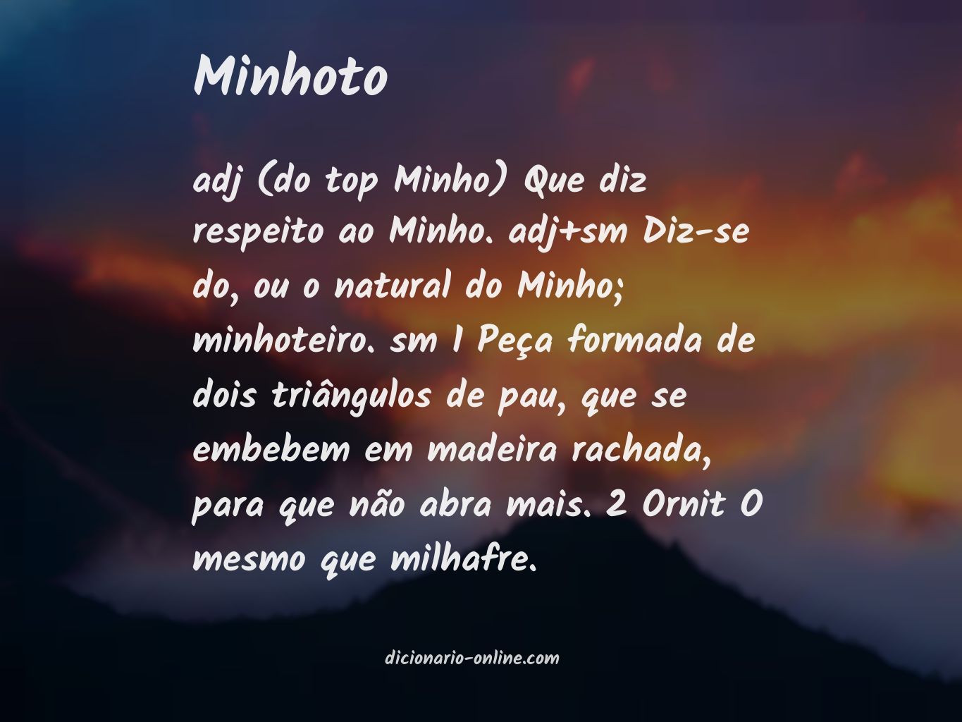 Significado de minhoto