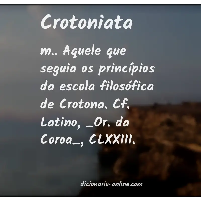 Significado de crotoniata