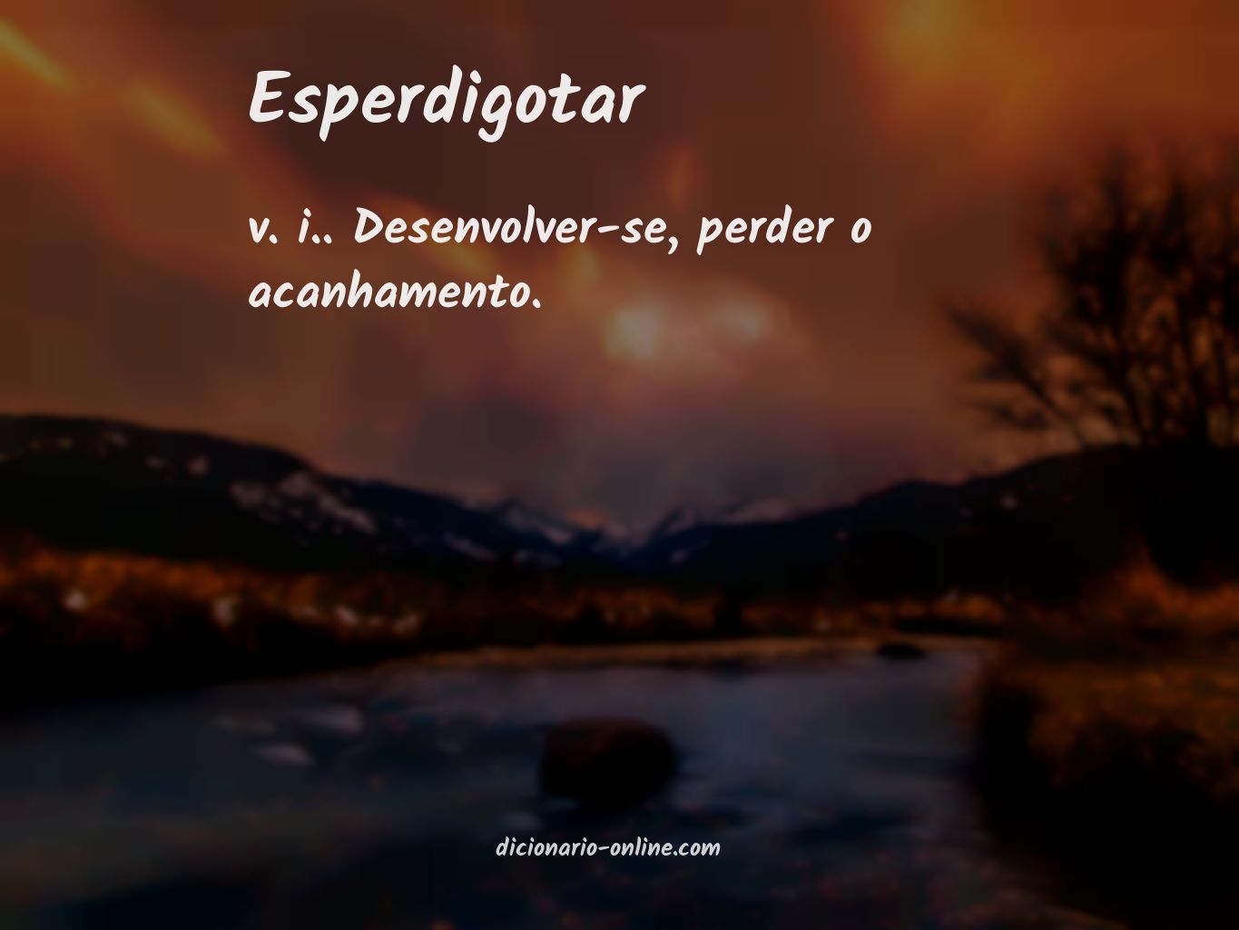 Significado de esperdigotar