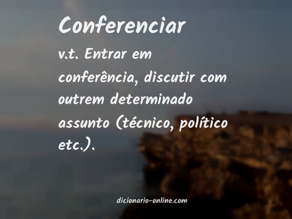 Significado de conferenciar