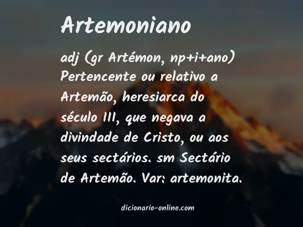 Significado de artemoniano