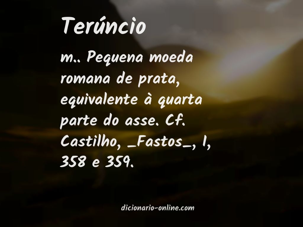 Significado de terúncio