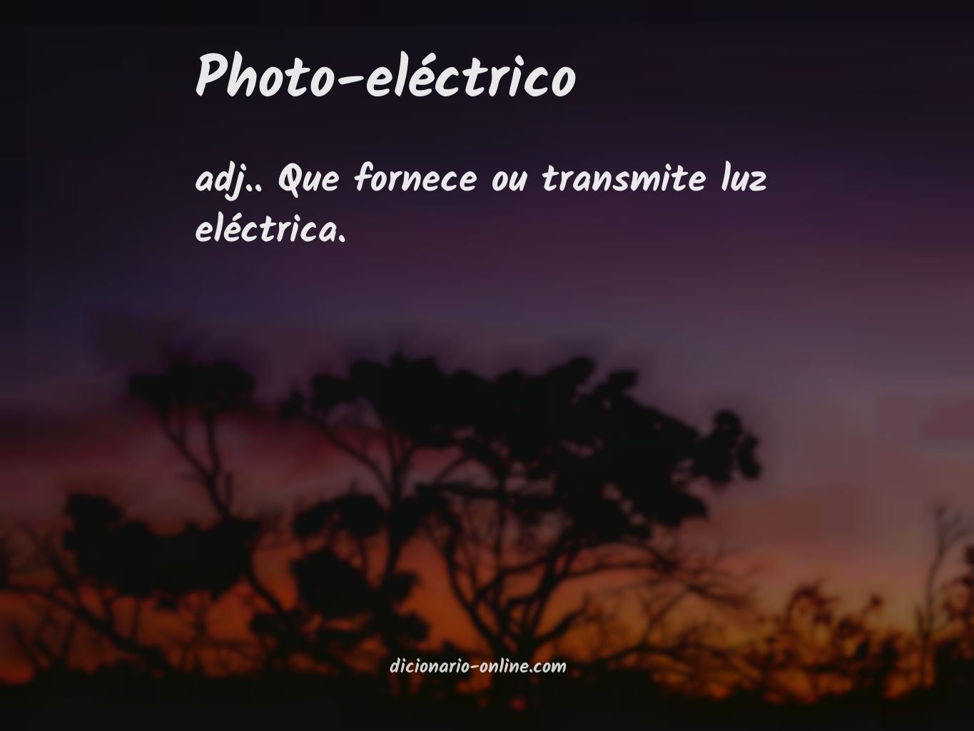 Significado de photo-eléctrico