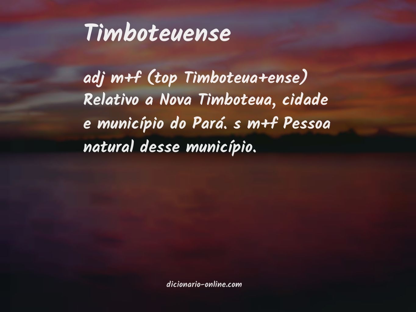 Significado de timboteuense