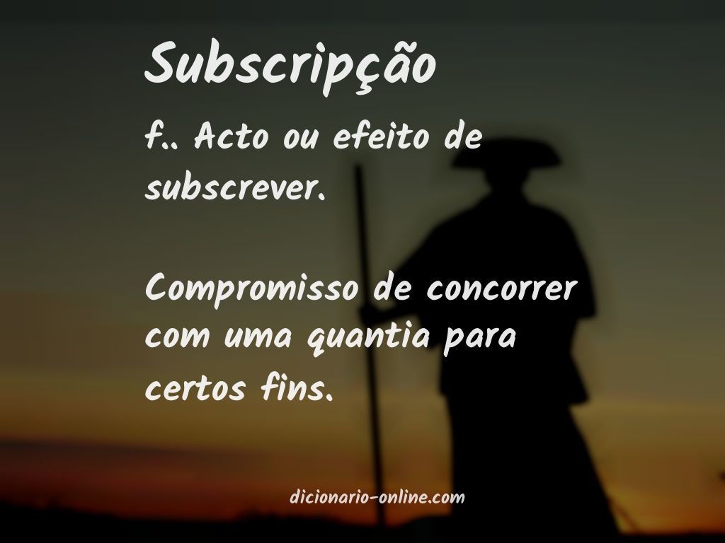 Significado de subscripção