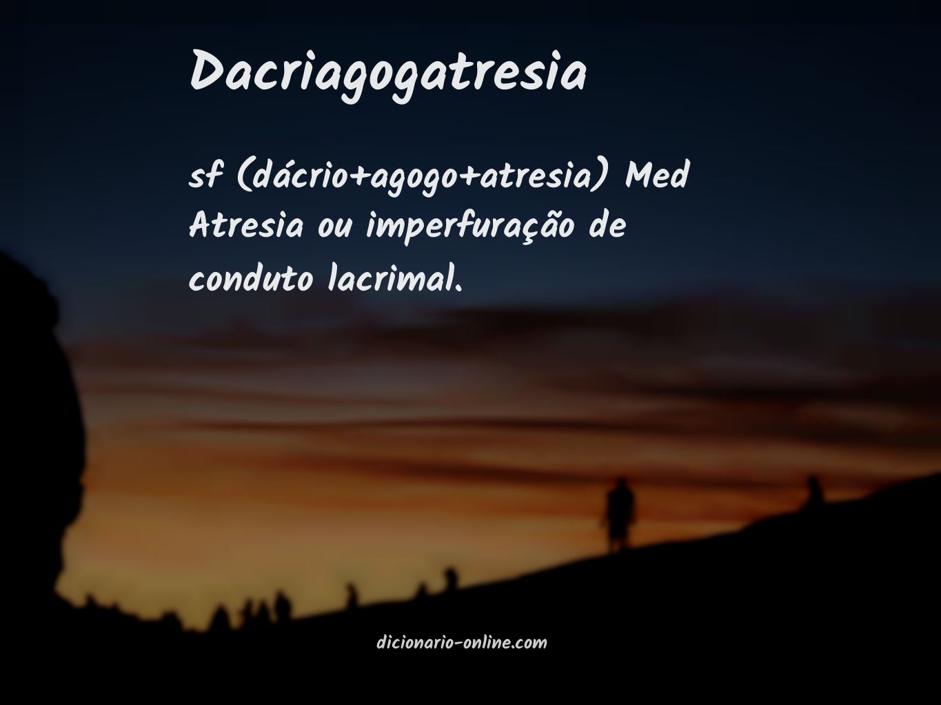 Significado de dacriagogatresia