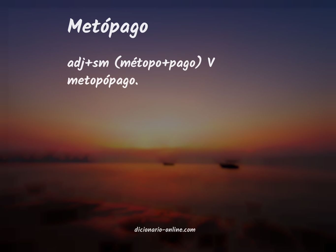 Significado de metópago