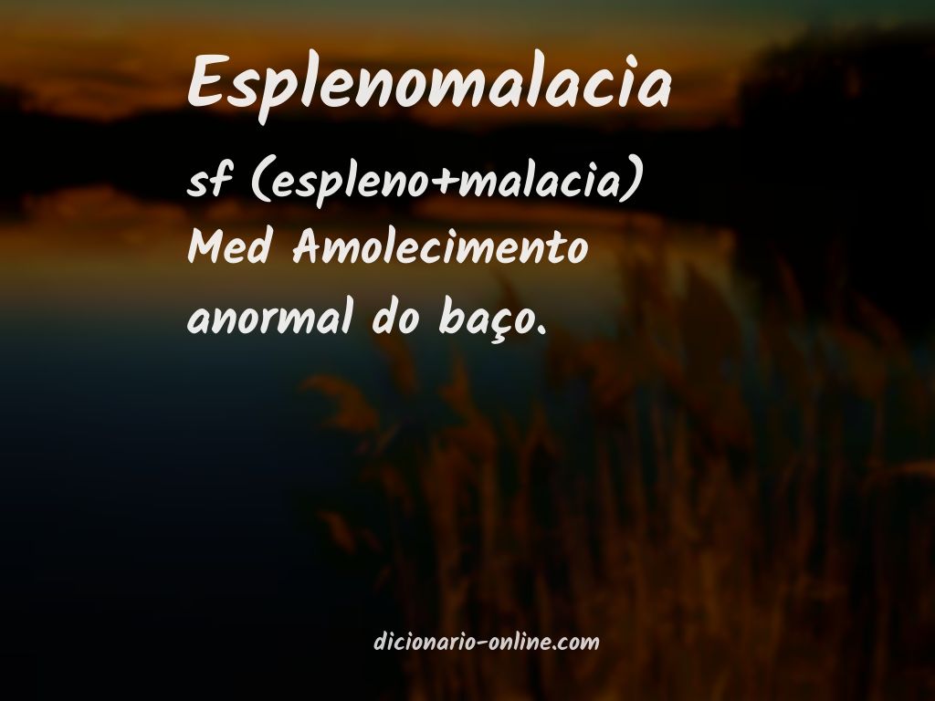 Significado de esplenomalacia