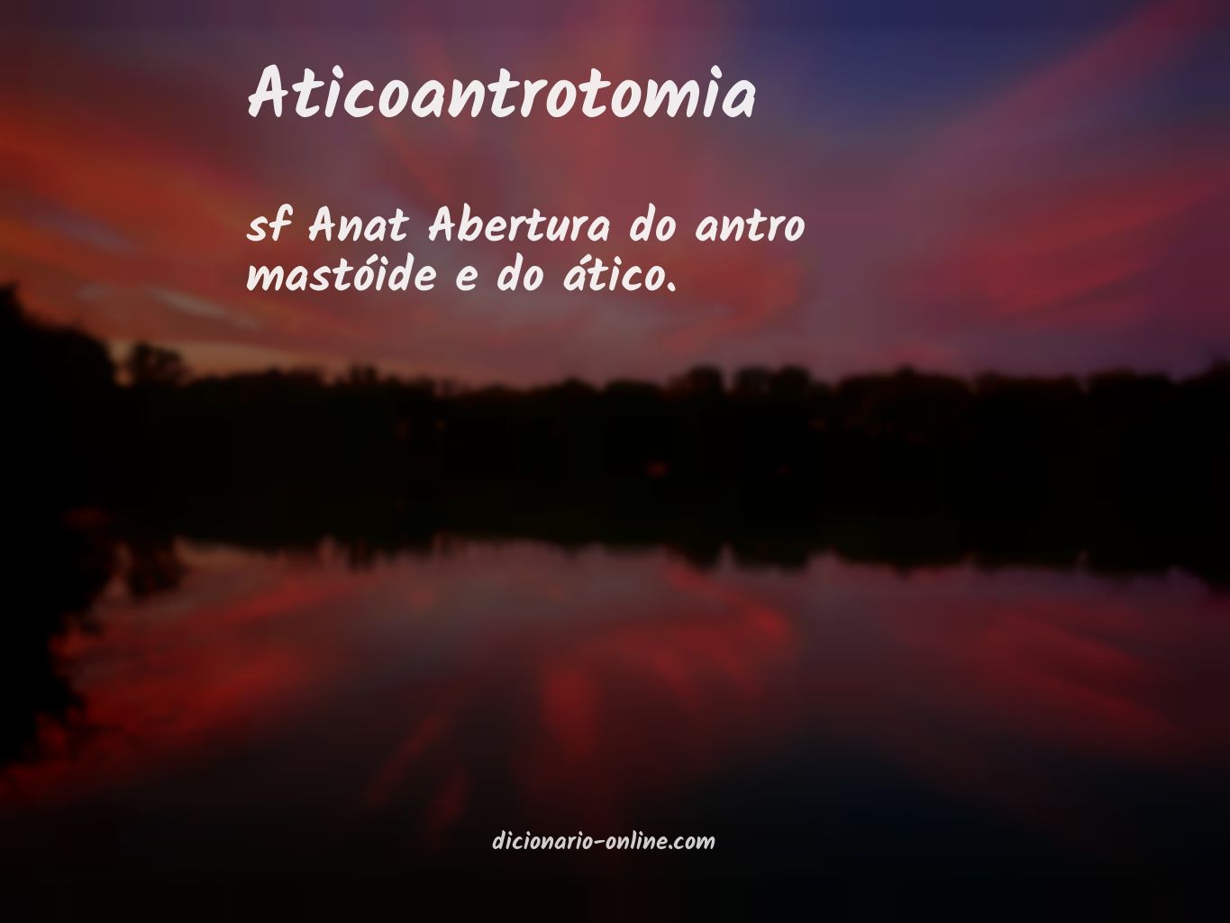 Significado de aticoantrotomia