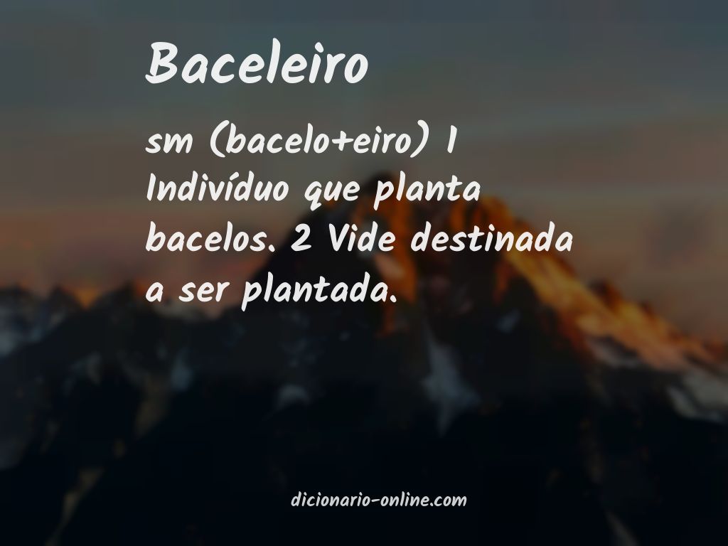 Significado de baceleiro