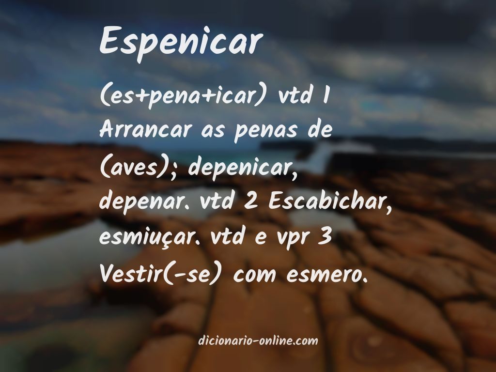 Significado de espenicar