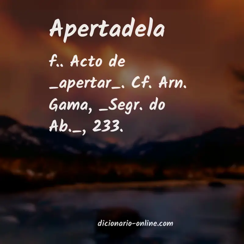Significado de apertadela