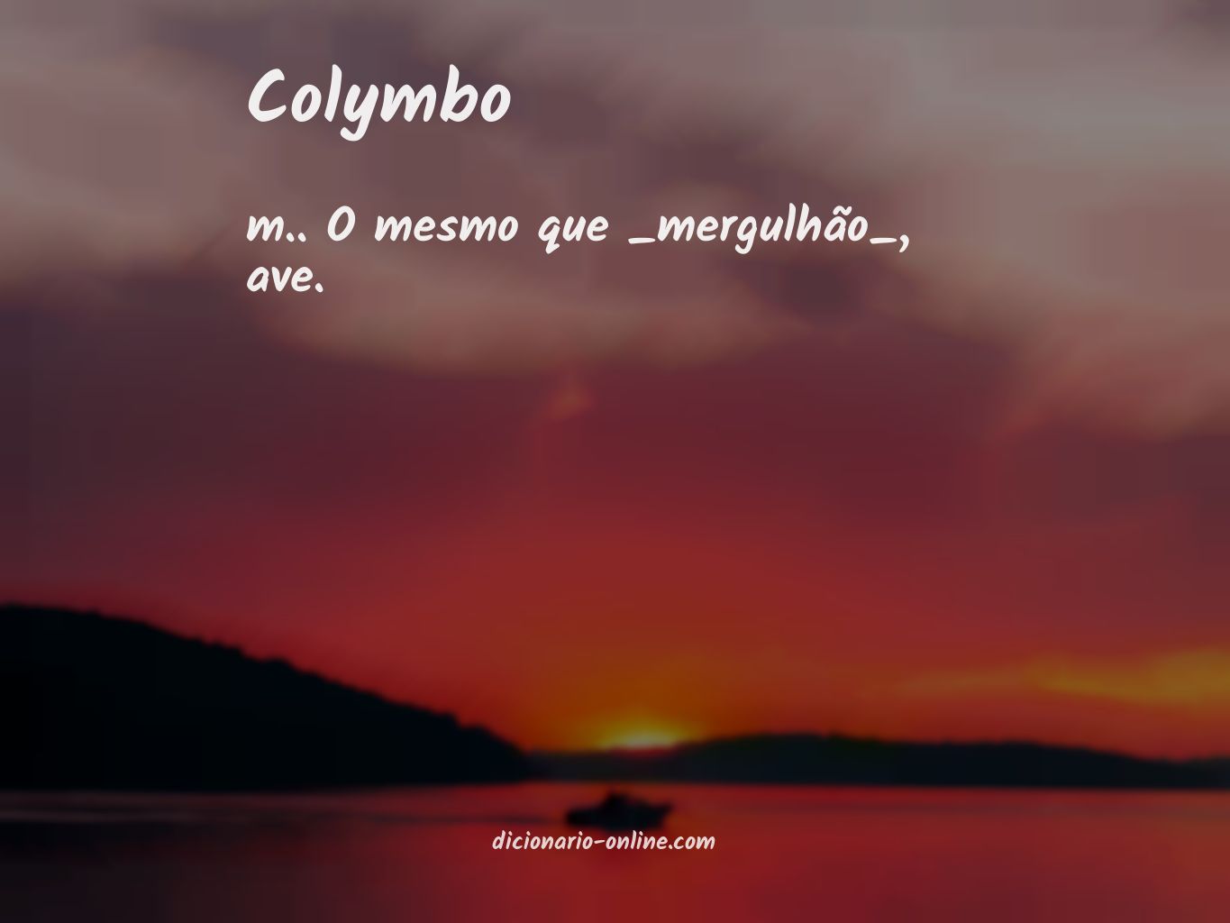 Significado de colymbo