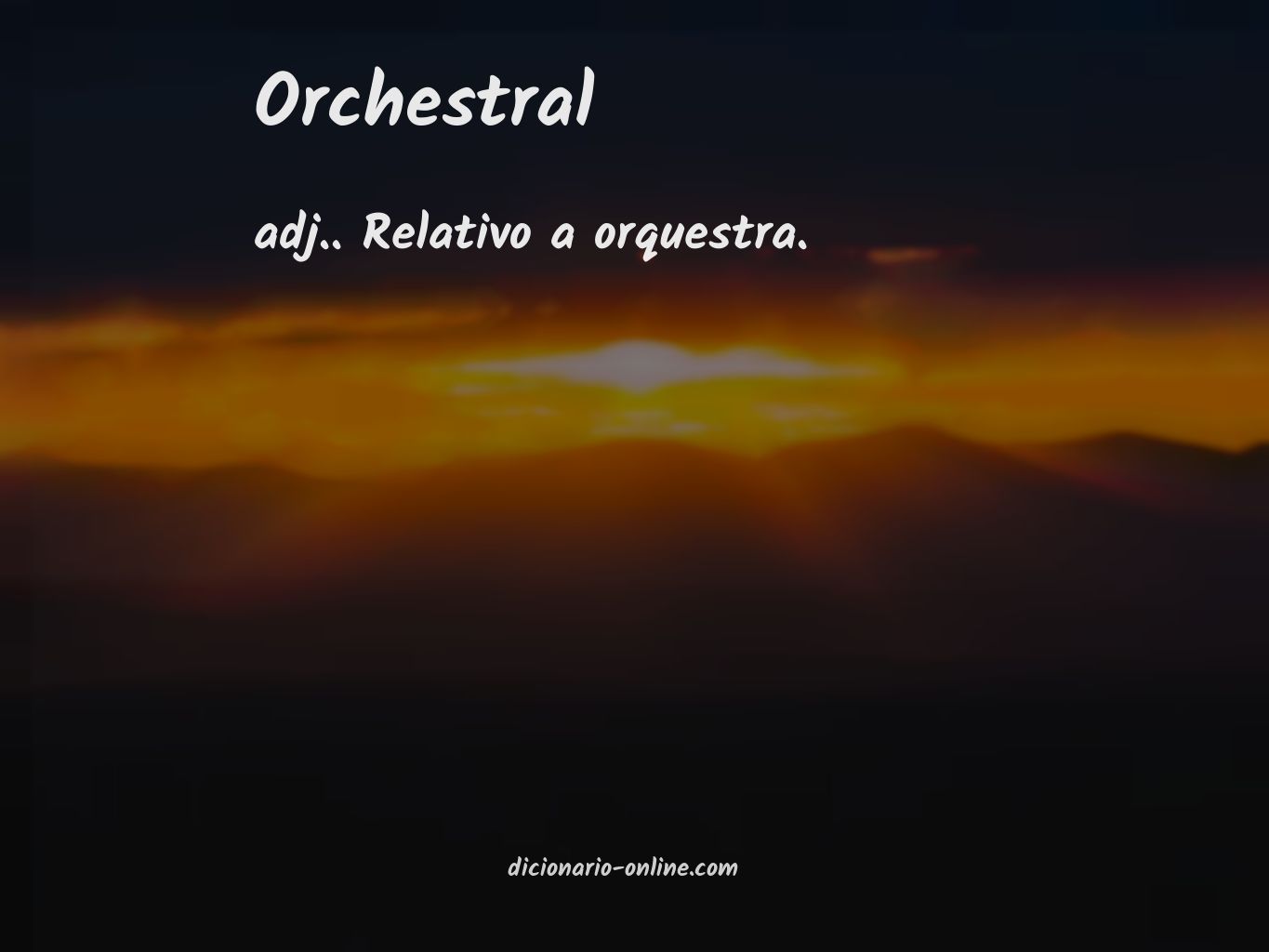 Significado de orchestral