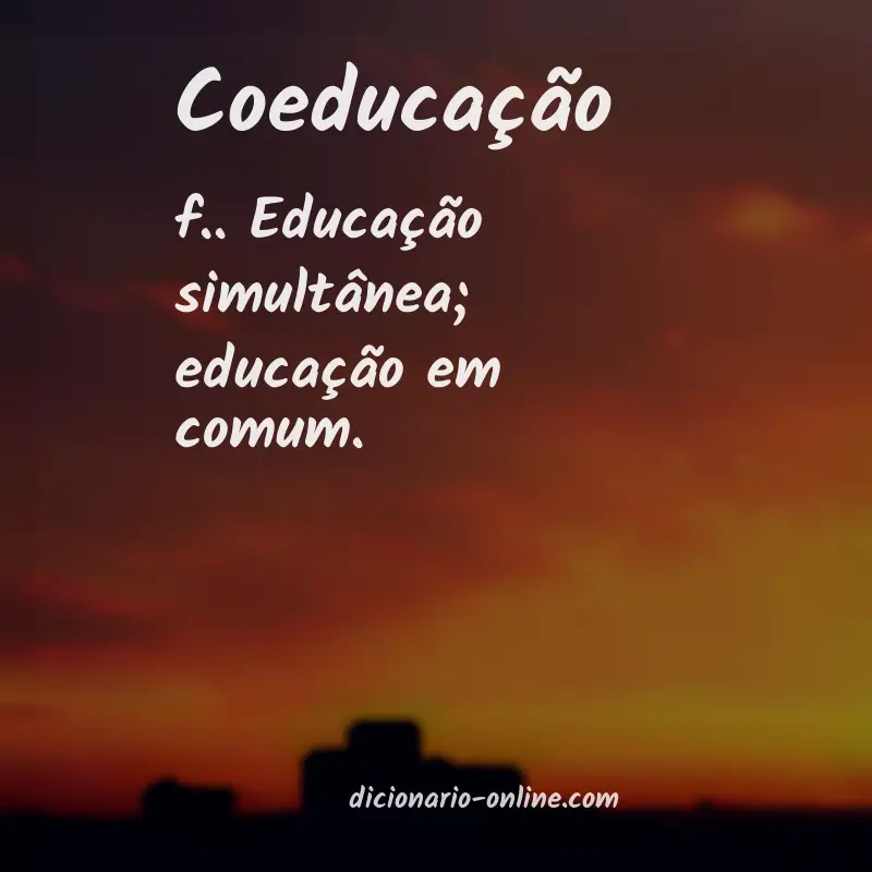 Significado de coeducação