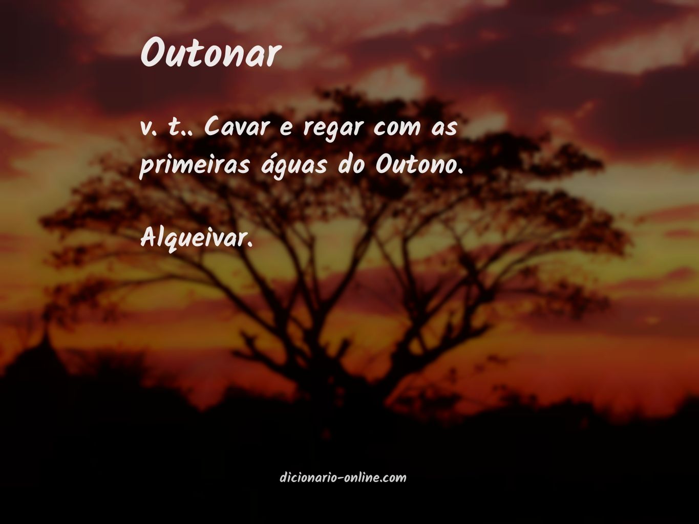 Significado de outonar